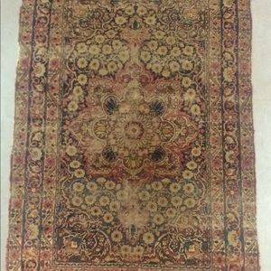 Antique Persian rug. Distressed condition. 3'x4'5"